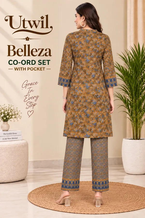 Utwil_Belleza_Women’s_Printed_Cambric_Kurta_Pant_Co-Ord_Set_with_Aloe_Vera_Soft_Finish