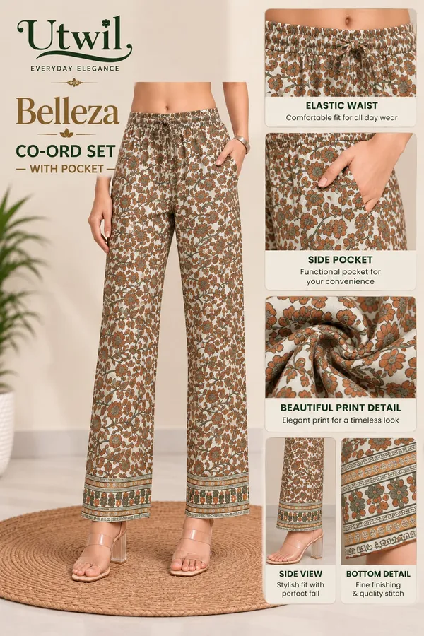 Utwil_Belleza_Women’s_Printed_Cambric_Kurta_Pant_Co-Ord_Set_with_Aloe_Vera_Soft_Finish
