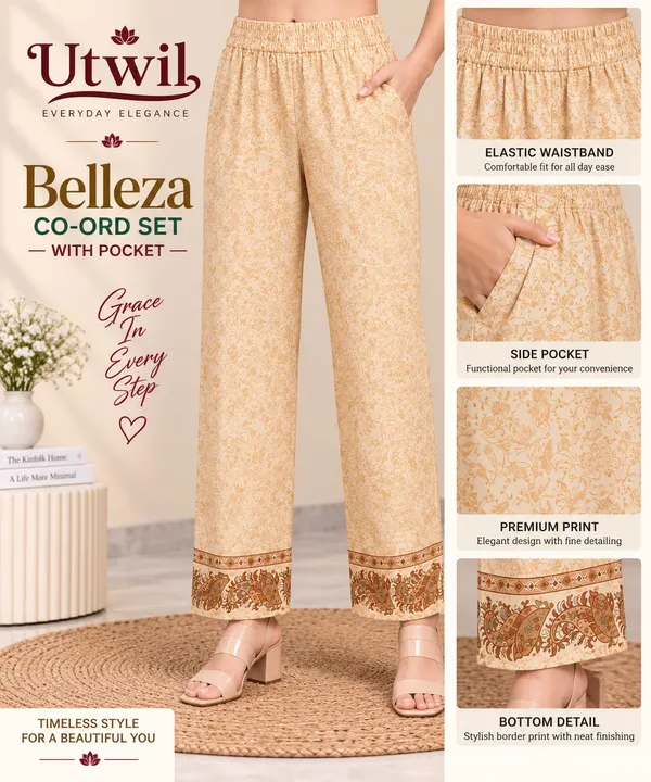 Utwil_Belleza_Women’s_Printed_Cambric_Kurta_Pant_Co-Ord_Set_with_Aloe_Vera_Soft_Finish
