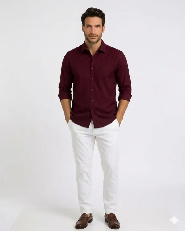 Jeanne_Paquin's_Premium_Kasturi_Cotton_Dark_Maroon_Colour_Shirt