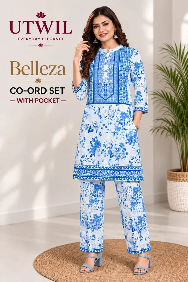 Utwil_Belleza_Women’s_Printed_Cambric_Kurta_Pant_Co-Ord_Set_with_Aloe_Vera_Soft_Finish