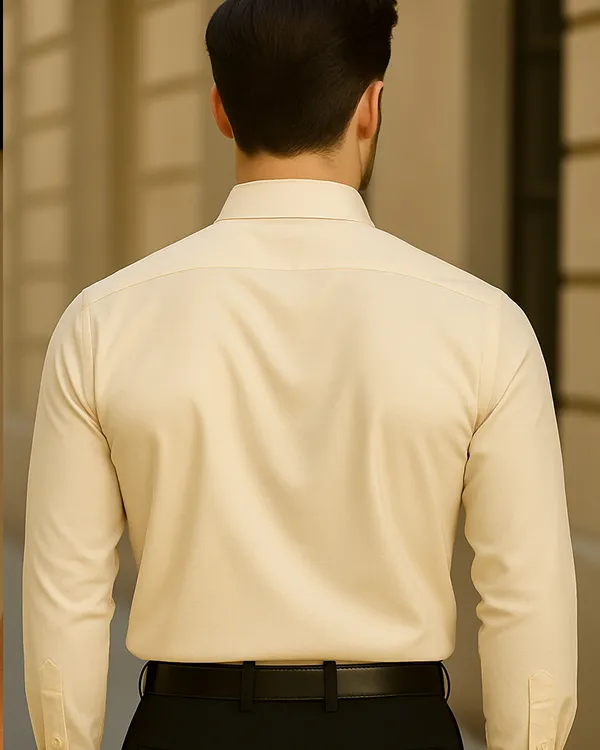 Jeanne_Paquin's_Premium_Kasturi_Cotton_Cream_Colour_Shirt