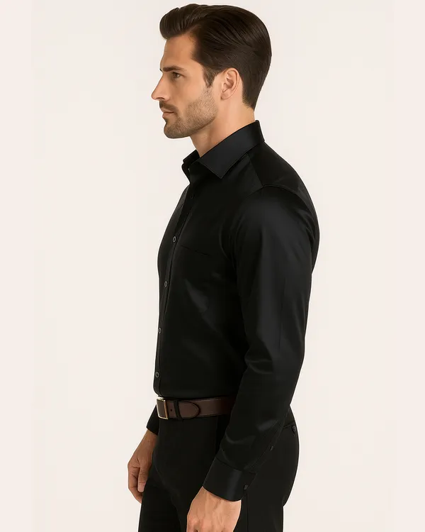 Jeanne_Paquin's_Premium_Kasturi_Cotton_Black_Colour_Shirt