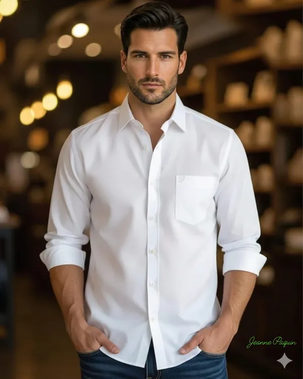 Jeanne_Paquin's_Premium_Kasturi_Cotton_White_Colour_Shirt