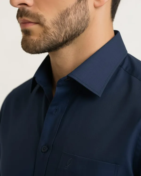 Jeanne_Paquin's_Premium_Kasturi_Cotton_Navy_Blue_Colour_Shirt