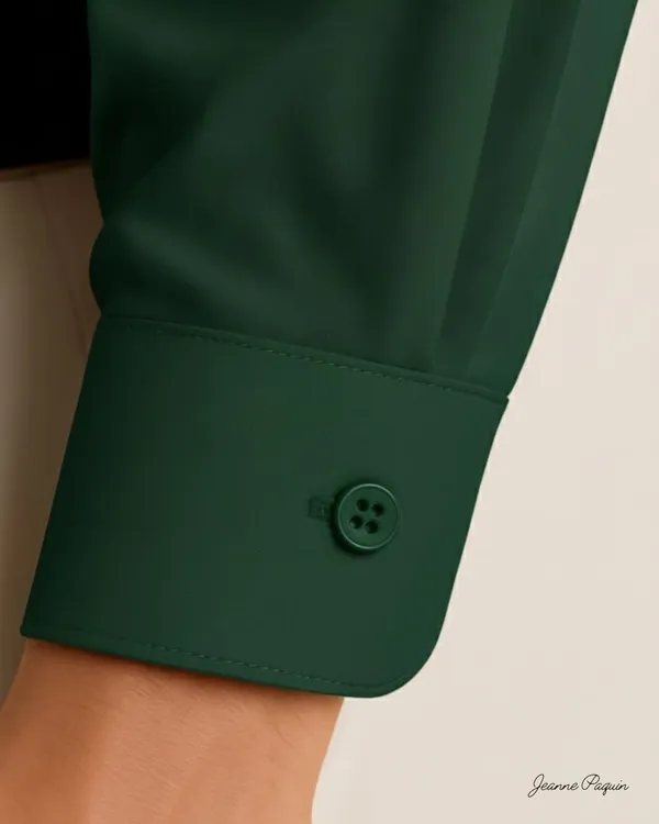Jeanne_Paquin's_Premium_Kasturi_Cotton_Green_Colour_Shirt