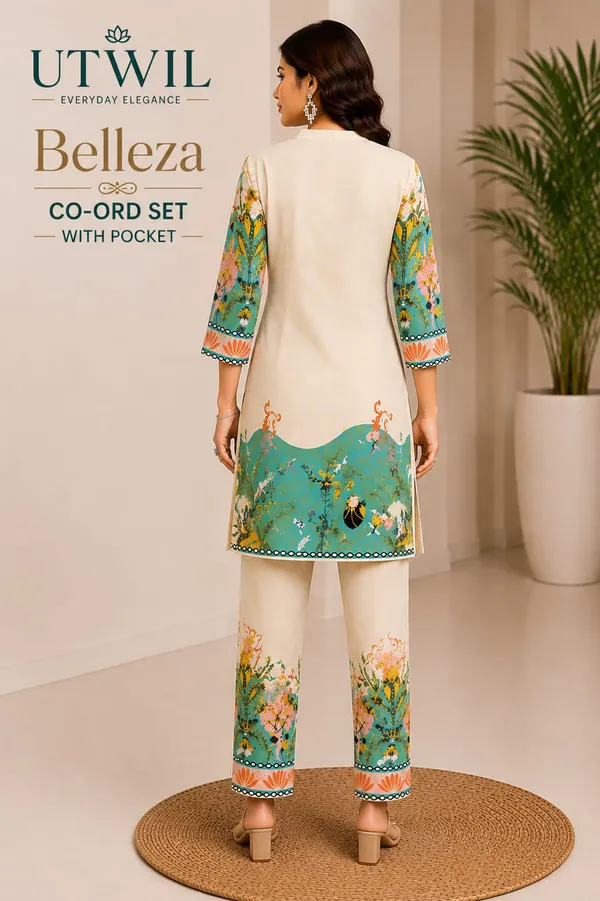Utwil_Belleza_Women’s_Printed_Cambric_Kurta_Pant_Co-Ord_Set_with_Aloe_Vera_Soft_Finish