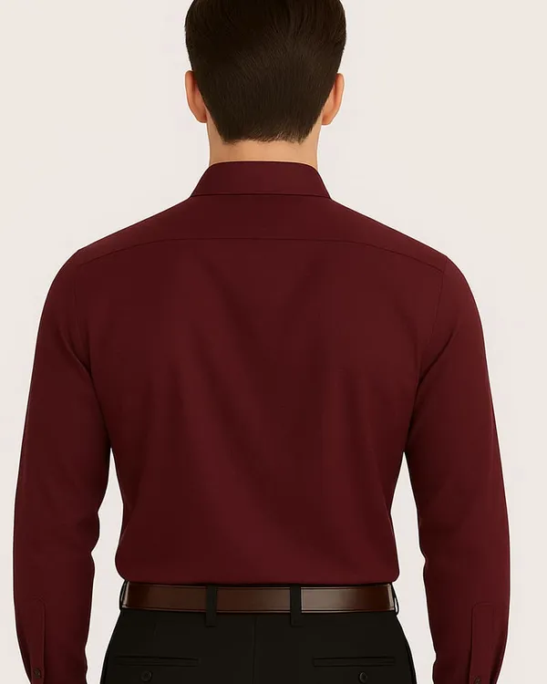 Jeanne_Paquin's_Premium_Kasturi_Cotton_Dark_Maroon_Colour_Shirt