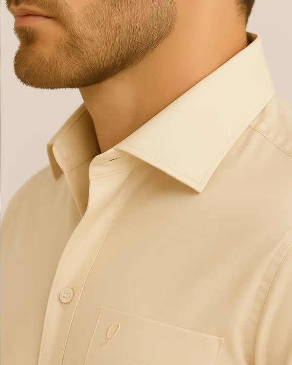 Jeanne_Paquin's_Premium_Kasturi_Cotton_Cream_Colour_Shirt