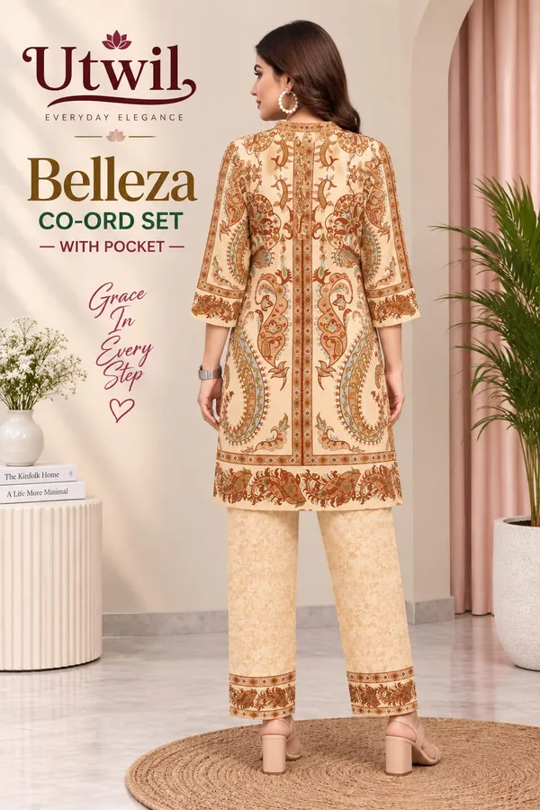Utwil_Belleza_Women’s_Printed_Cambric_Kurta_Pant_Co-Ord_Set_with_Aloe_Vera_Soft_Finish