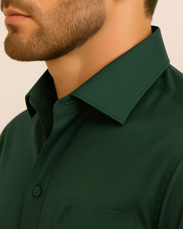 Jeanne_Paquin's_Premium_Kasturi_Cotton_Green_Colour_Shirt