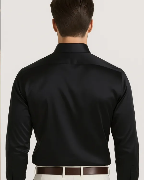 Jeanne_Paquin's_Premium_Kasturi_Cotton_Black_Colour_Shirt