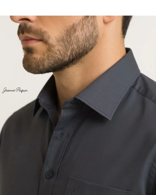 Jeanne_Paquin's_Premium_Kasturi_Cotton_Dark_Grey_Colour_Shirt