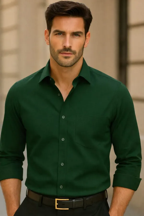 Jeanne_Paquin's_Premium_Kasturi_Cotton_Green_Colour_Shirt