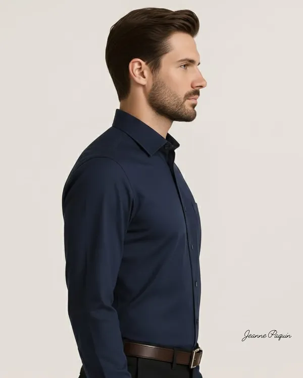 Jeanne_Paquin's_Premium_Kasturi_Cotton_Navy_Blue_Colour_Shirt