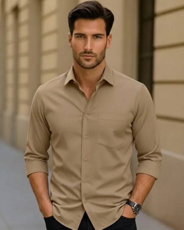Jeanne_Paquin's_Premium_Kasturi_Cotton_Beige_Colour_Shirt