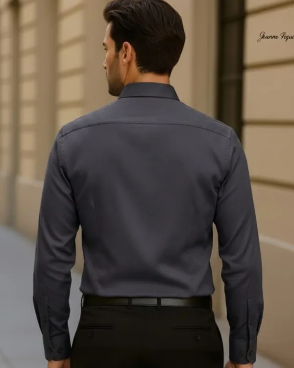 Jeanne_Paquin's_Premium_Kasturi_Cotton_Dark_Grey_Colour_Shirt