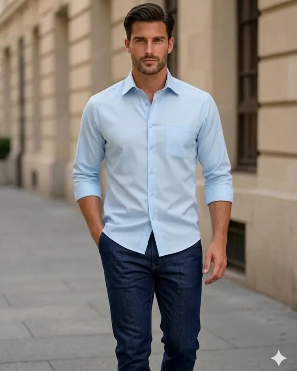Jeanne_Paquin's_Premium_Kasturi_Cotton_Sky_Blue_Colour_Shirt