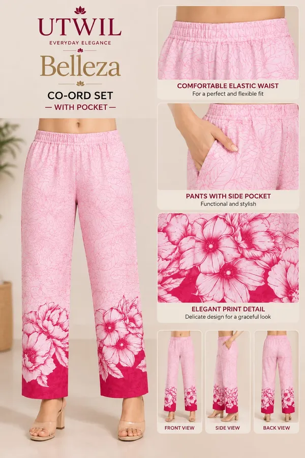 Utwil_Belleza_Women’s_Printed_Cambric_Kurta_Pant_Co-Ord_Set_with_Aloe_Vera_Soft_Finish