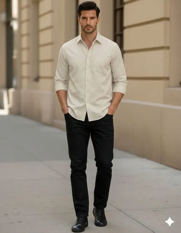 Jeanne_Paquin's_Premium_Kasturi_Cotton_Beige_Colour_Shirt