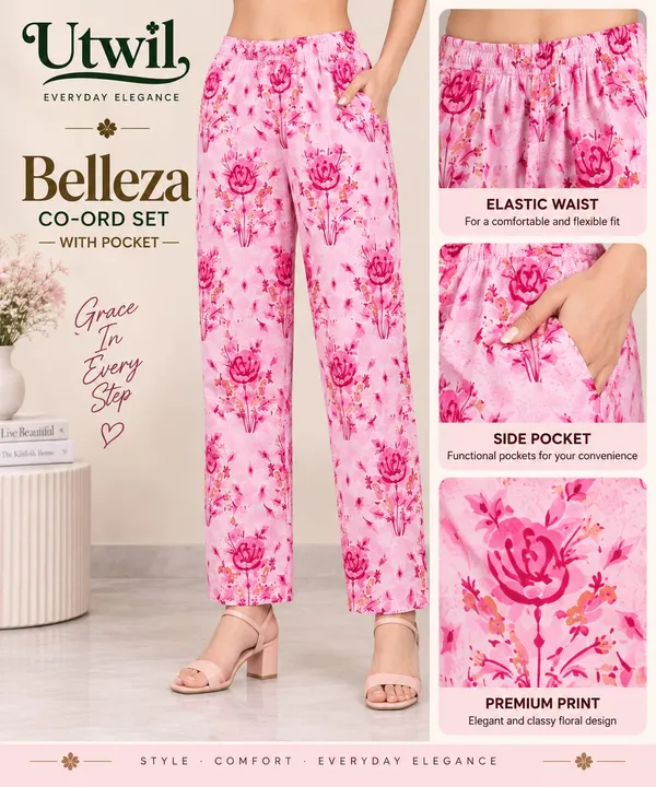 Utwil_Belleza_Women’s_Printed_Cambric_Kurta_Pant_Co-Ord_Set_with_Aloe_Vera_Soft_Finish