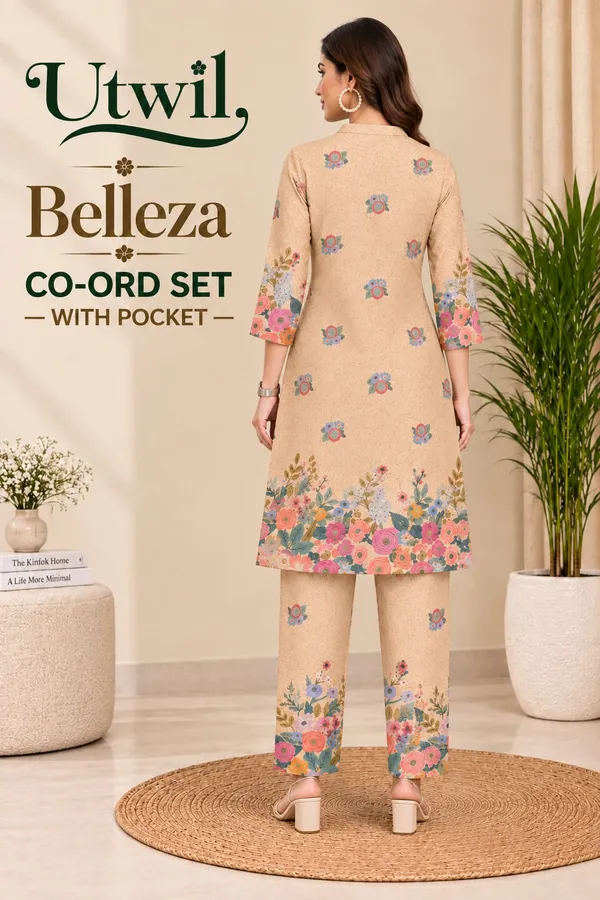 Utwil_Belleza_Women’s_Printed_Cambric_Kurta_Pant_Co-Ord_Set_with_Aloe_Vera_Soft_Finish
