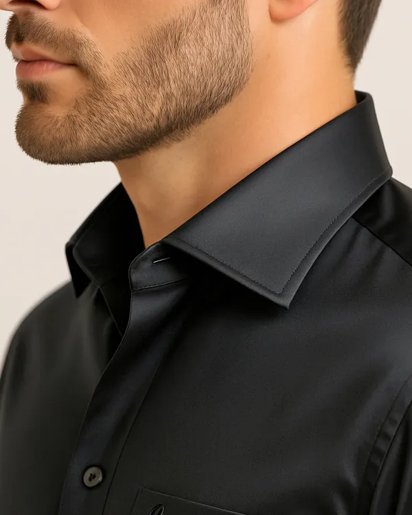 Jeanne_Paquin's_Premium_Kasturi_Cotton_Black_Colour_Shirt