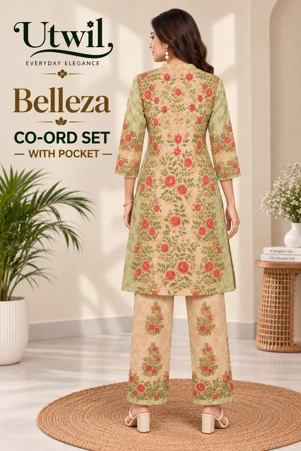 Utwil_Belleza_Women’s_Printed_Cambric_Kurta_Pant_Co-Ord_Set_with_Aloe_Vera_Soft_Finish