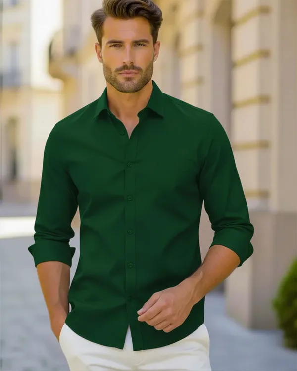 Jeanne_Paquin's_Premium_Kasturi_Cotton_Green_Colour_Shirt