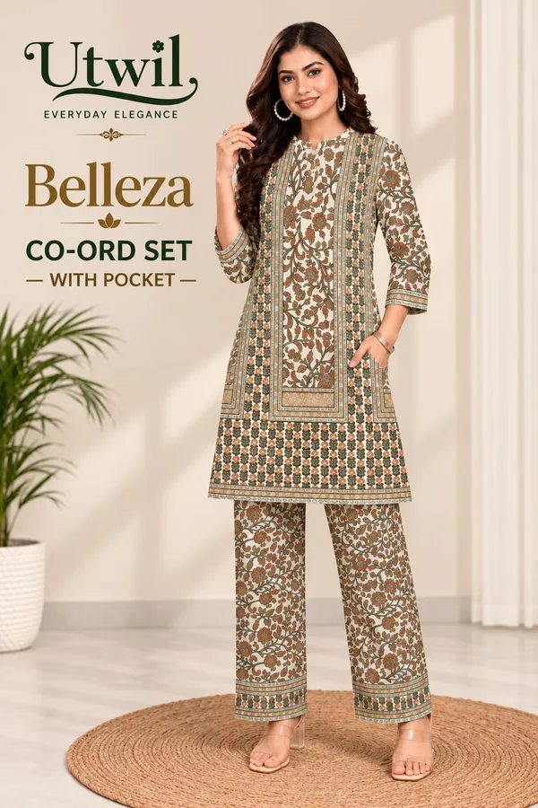 Utwil_Belleza_Women’s_Printed_Cambric_Kurta_Pant_Co-Ord_Set_with_Aloe_Vera_Soft_Finish