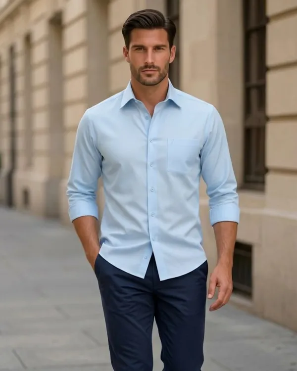 Jeanne_Paquin's_Premium_Kasturi_Cotton_Sky_Blue_Colour_Shirt