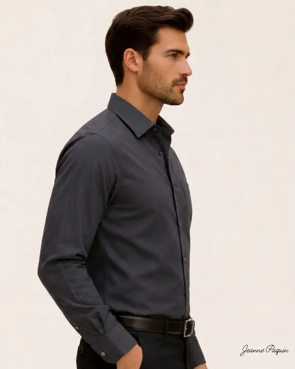 Jeanne_Paquin's_Premium_Kasturi_Cotton_Dark_Grey_Colour_Shirt