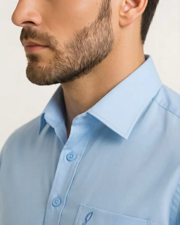 Jeanne_Paquin's_Premium_Kasturi_Cotton_Sky_Blue_Colour_Shirt