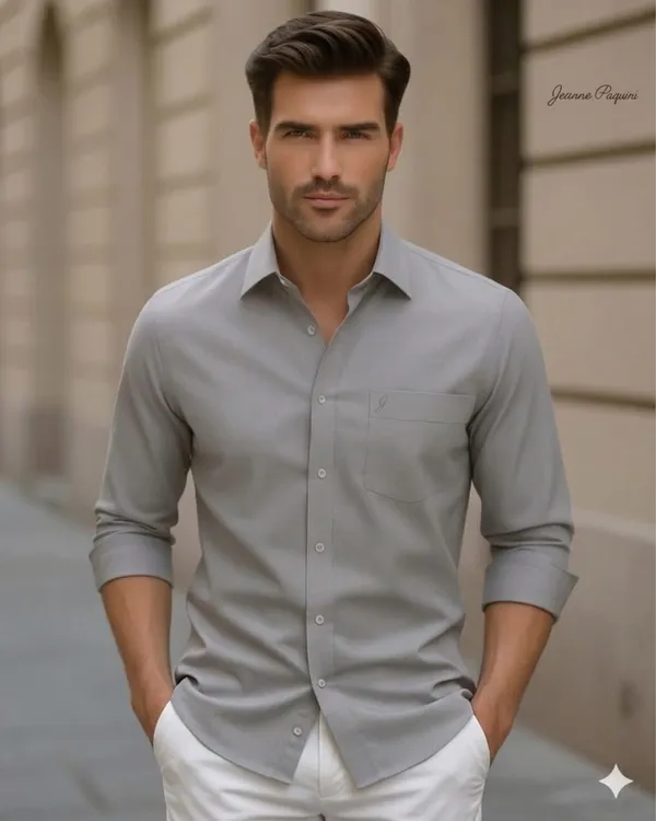 Jeanne_Paquin's_Premium_Kasturi_Grey_White_Colour_Shirt