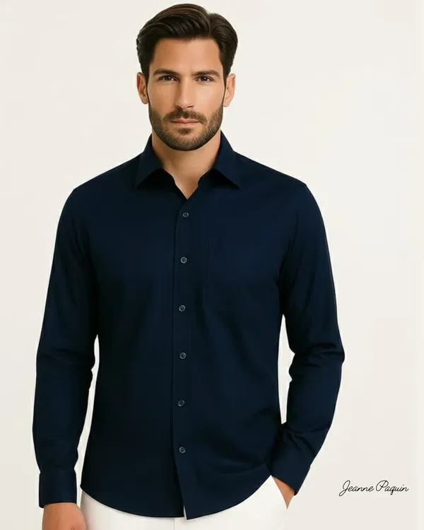Jeanne_Paquin's_Premium_Kasturi_Cotton_Navy_Blue_Colour_Shirt
