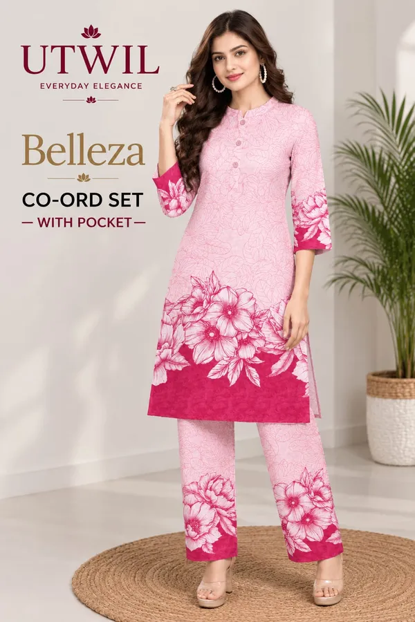 Utwil_Belleza_Women’s_Printed_Cambric_Kurta_Pant_Co-Ord_Set_with_Aloe_Vera_Soft_Finish