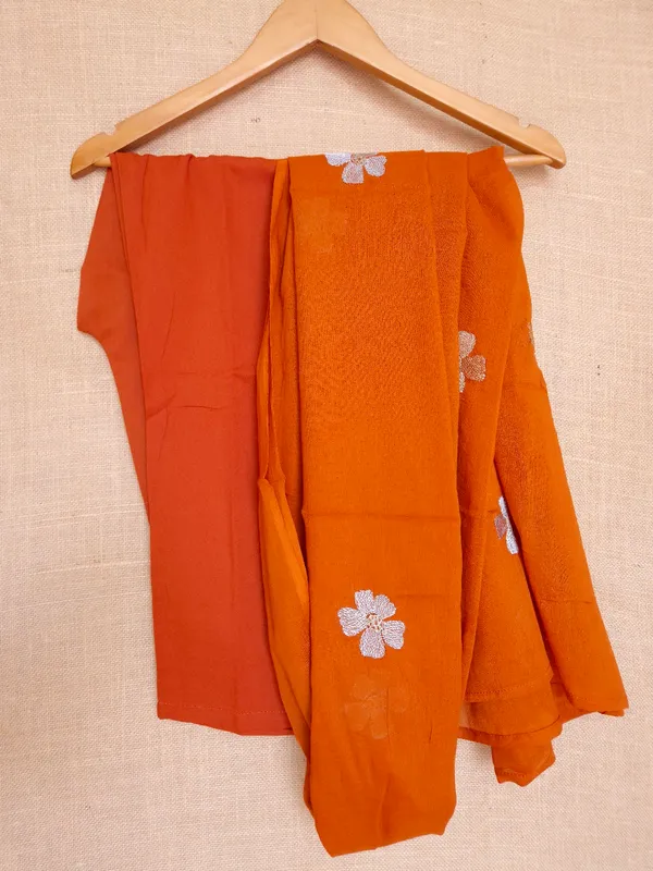 Rust_Orange_pure_Cotton_Anarkali_Kurta_Set_With_Dupatta_For_Women