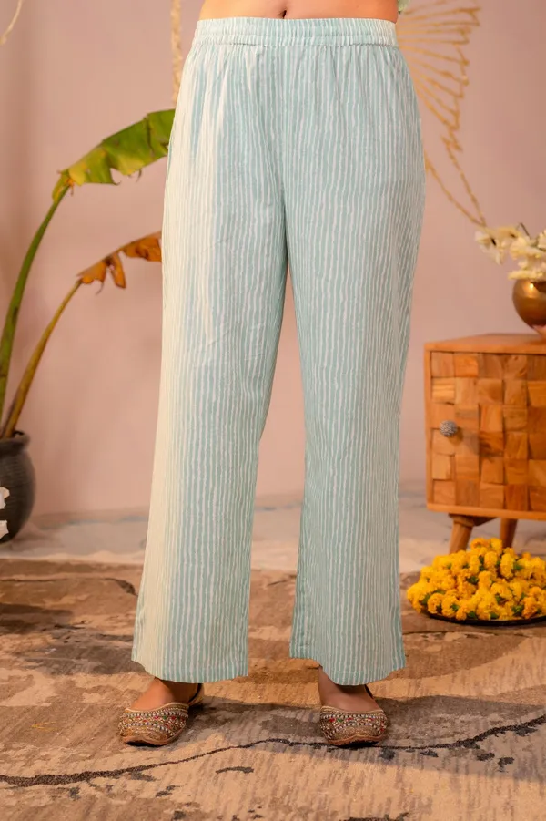 Mint_Green_pure_Mul_Cotton_with_hand_block_print_Co-Ord_Set_For_Women_with_matching_inner