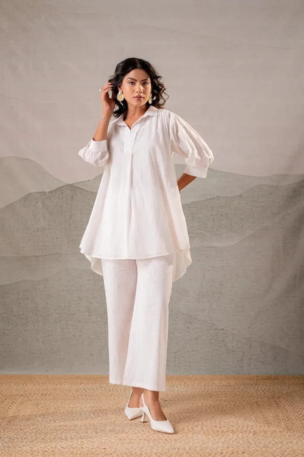 Summer_White_pure_Mul_Cotton_with_hand_block_print_Co-Ord_Set_For_Women_with_matching_inner