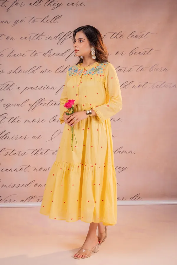 Summer_Yellow__mul_Cotton_Tiered_Dress_For_Women