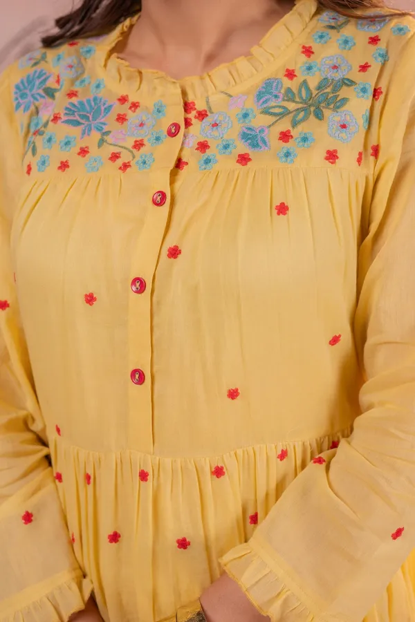 Summer_Yellow__mul_Cotton_Tiered_Dress_For_Women