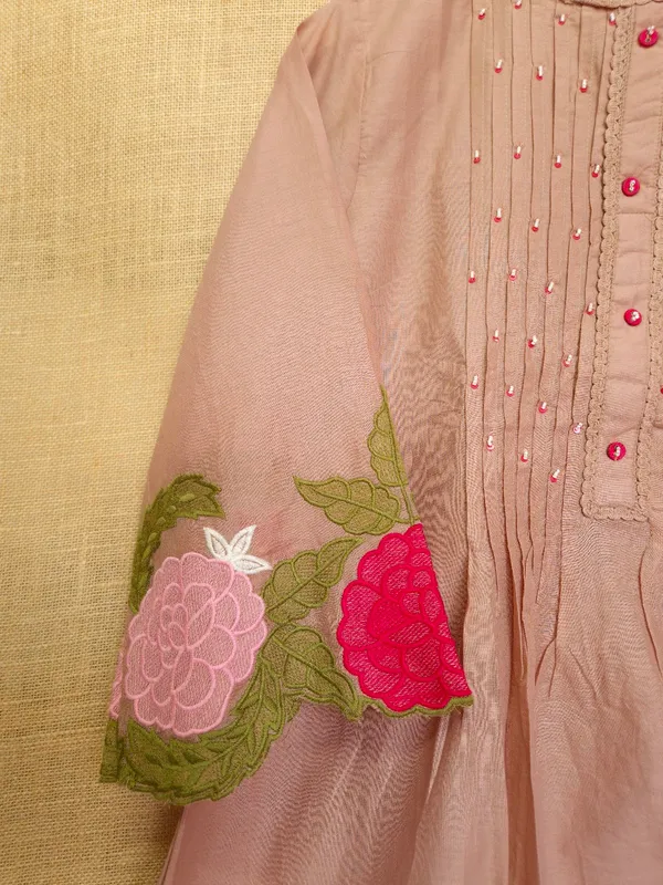 Light_peach_brown_skin_colour_mul_cotton__with_embroidery__Co-Ord_Set_For_Women