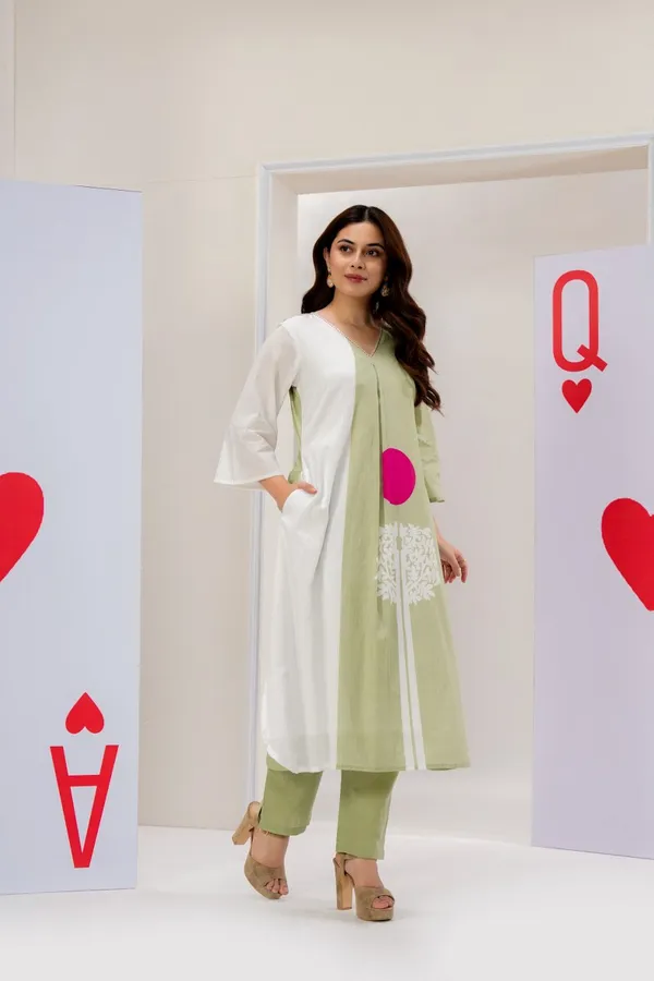 Pastel_Green_pure_Cotton_Printed_Kurta_Set_For_Women