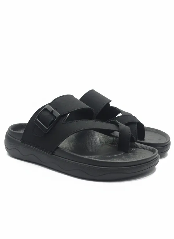 Black_Polyurethane_Premium_Sandals_For_Men