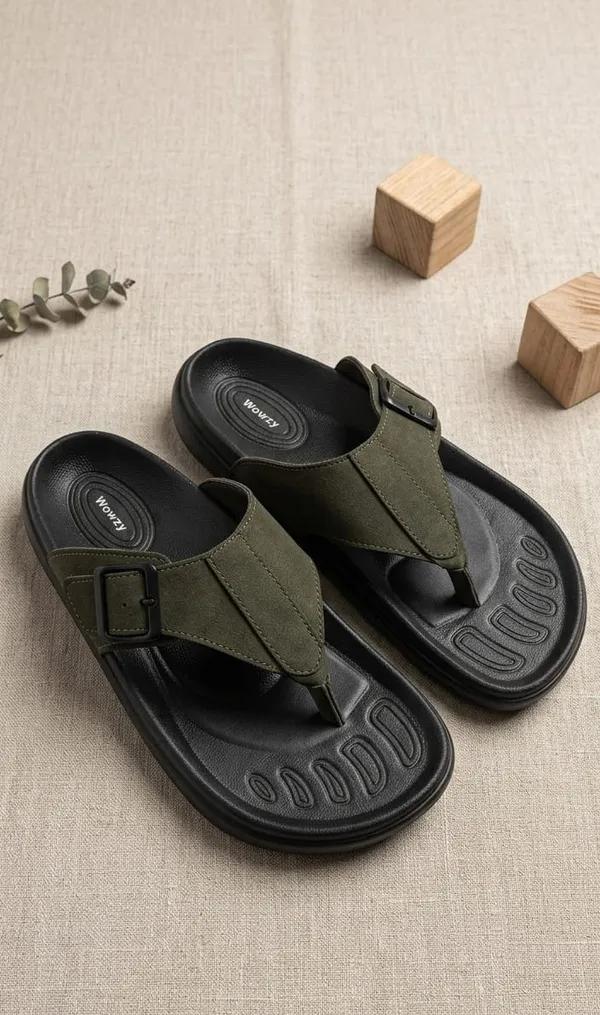 Green__Polyurethane_Premium_Sandals_For_Men