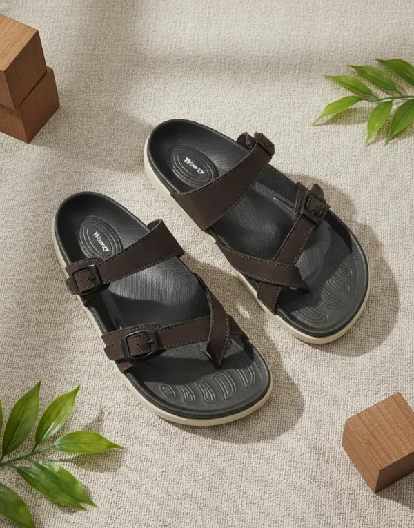 Black_Polyurethane_Premium_Sandals_For_Men