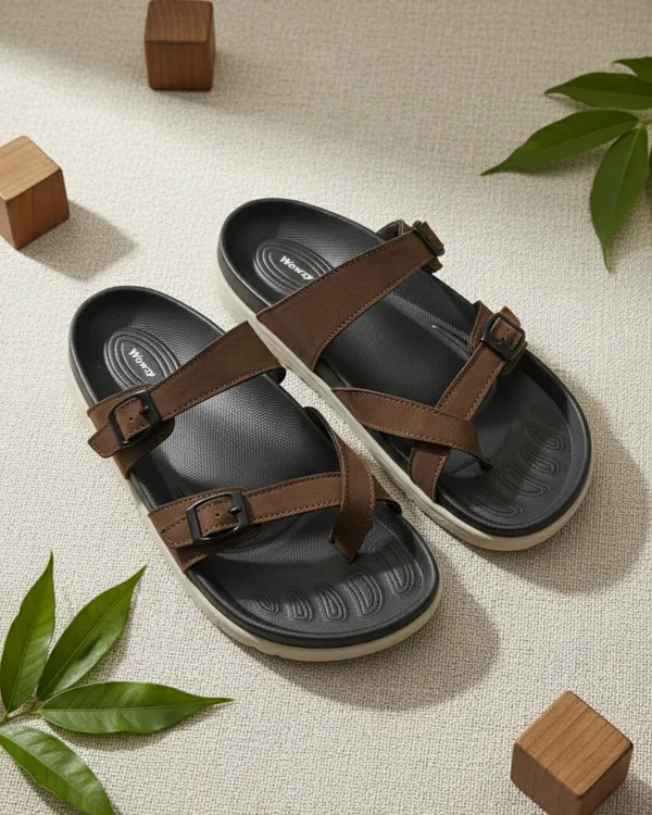 Black_Polyurethane_Premium_Sandals_For_Men
