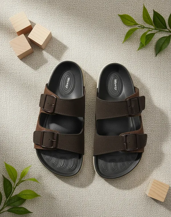 Tan_Polyurethane_Premium_Slide_Sandals_For_Men