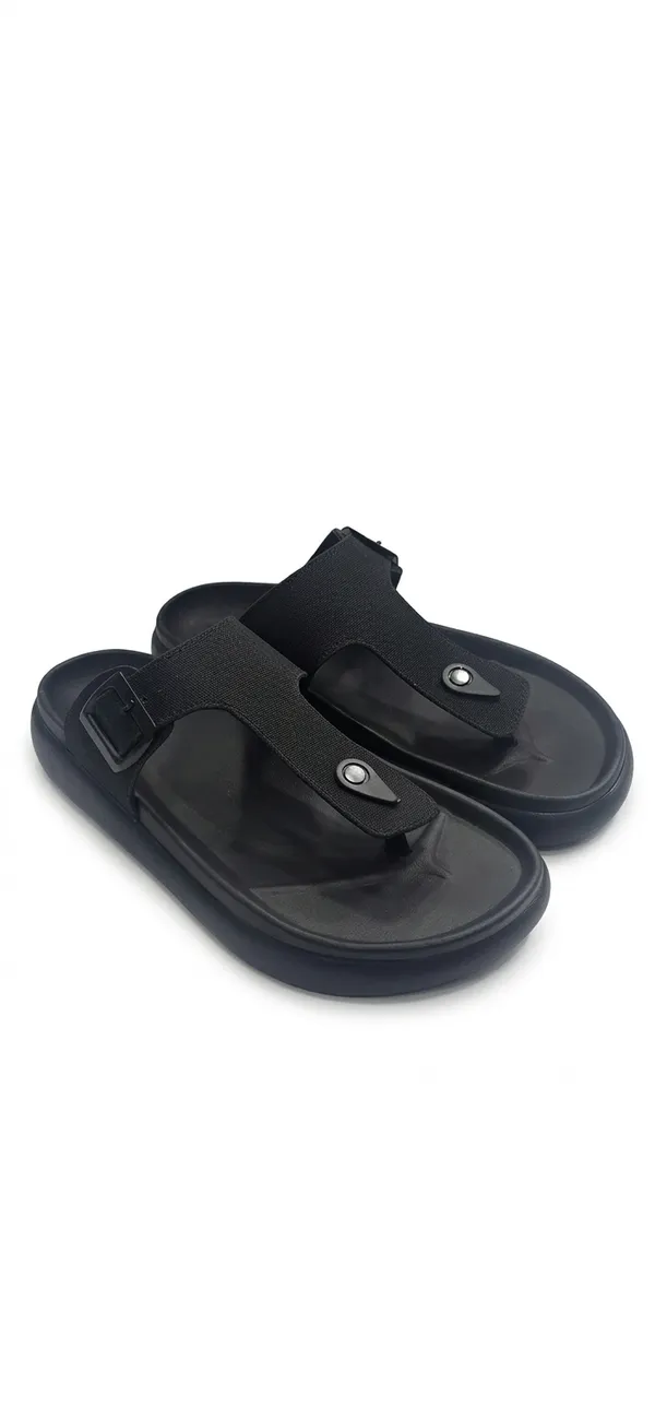 Black_Polyurethane_Premium_Thong_Sandals_For_Men