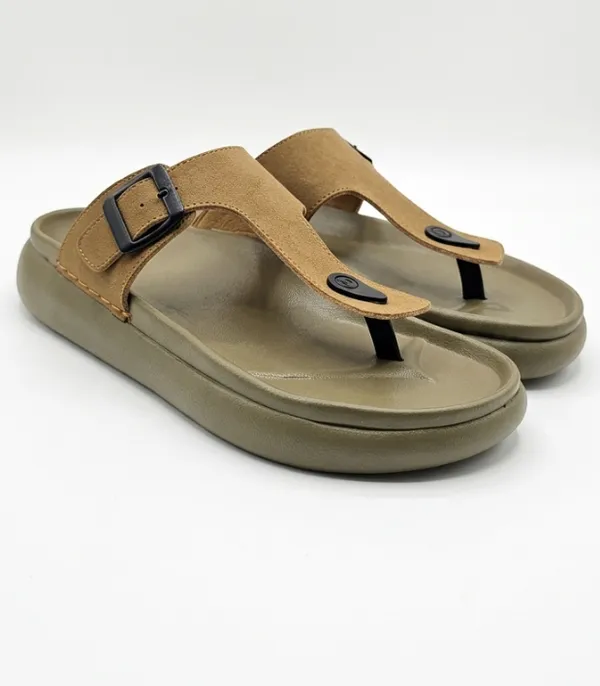 Tan_Polyurethane_Premium_Platform_Sandals_For_Men